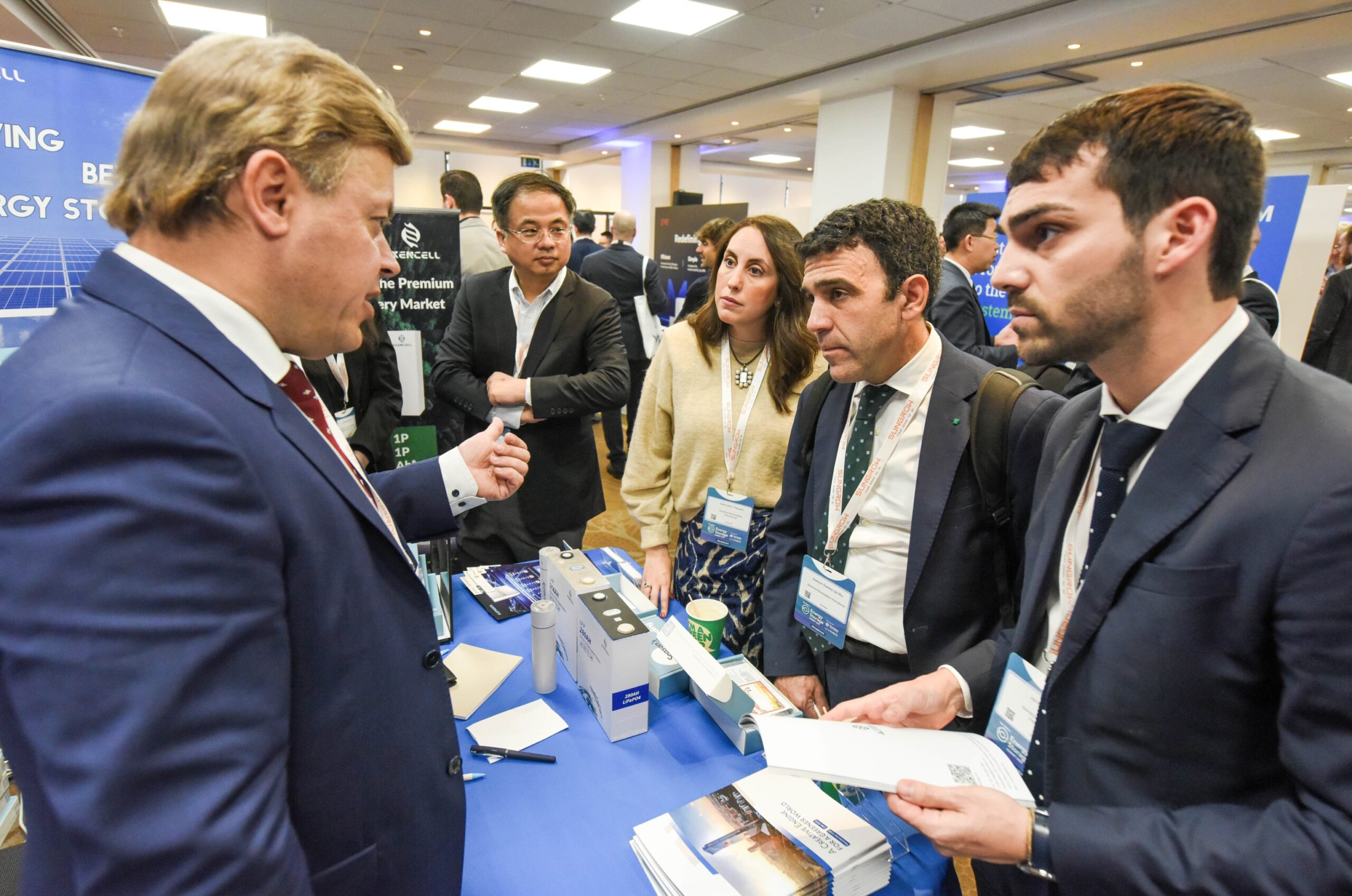 People at an Exhibition Stand at Energy Storage Summit