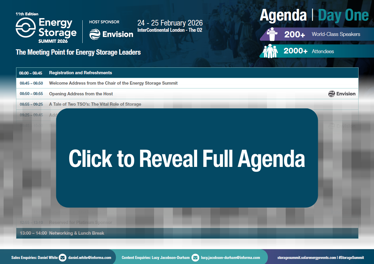 Energy Storage Summit 2026 Agenda